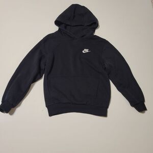 M NIKE BLACK HOODIE EMBROIDERED LOGO HOODED SWEATSHIRT PULLOVER MEDIUM